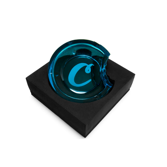 Cookies Ashtray Glass C-Bite Home Goods : Ash Trays Cookies Blue  