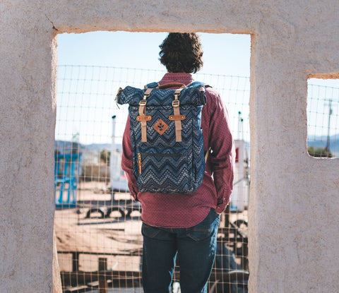 man enjoying the Revelry Drifter backpack