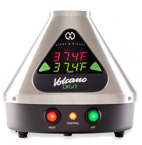 Volcano Digital Vaporizer on and in use