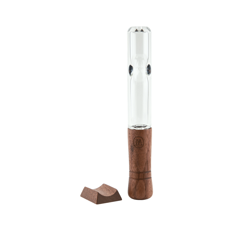Marley Natural Glass & Walnut Steamroller Glass : Spoon Marley Natural   