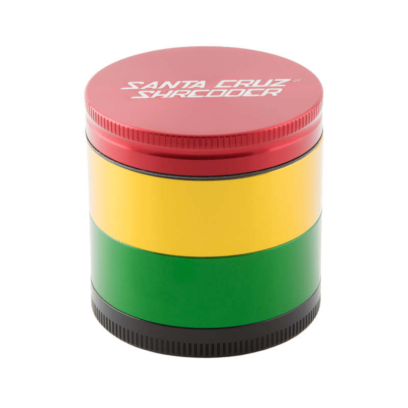 Santa Cruz Shredder 4-Piece Grinder Grinders : Aluminum Santa Cruz Shredder 2.1"(54mm) rasta 4pc