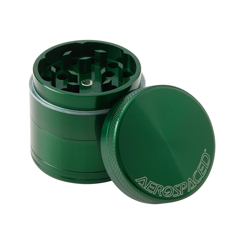 Aerospaced 4-Piece Grinder Grinders : Aluminum Aerospaced Green 1.6