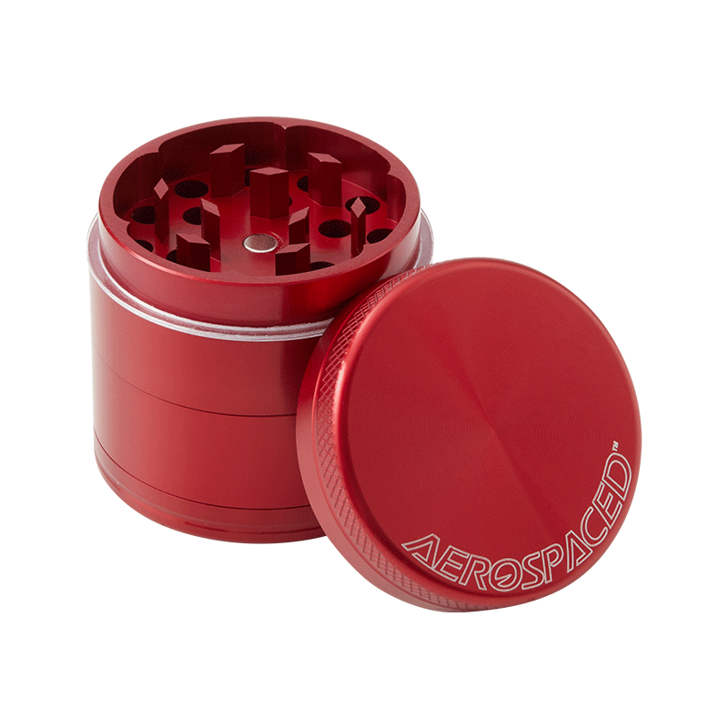Aerospaced 4-Piece Grinder Grinders : Aluminum Aerospaced Red 1.6