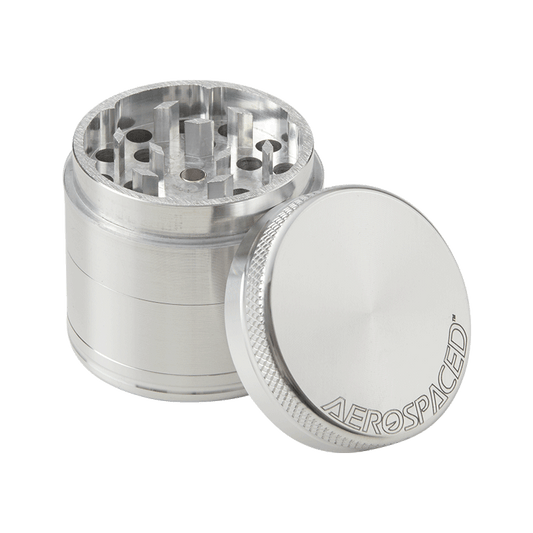 Aerospaced by Higher Standards 4 Piece Grinder 2.5 Grinders : Aluminum Higher Standards Silver  