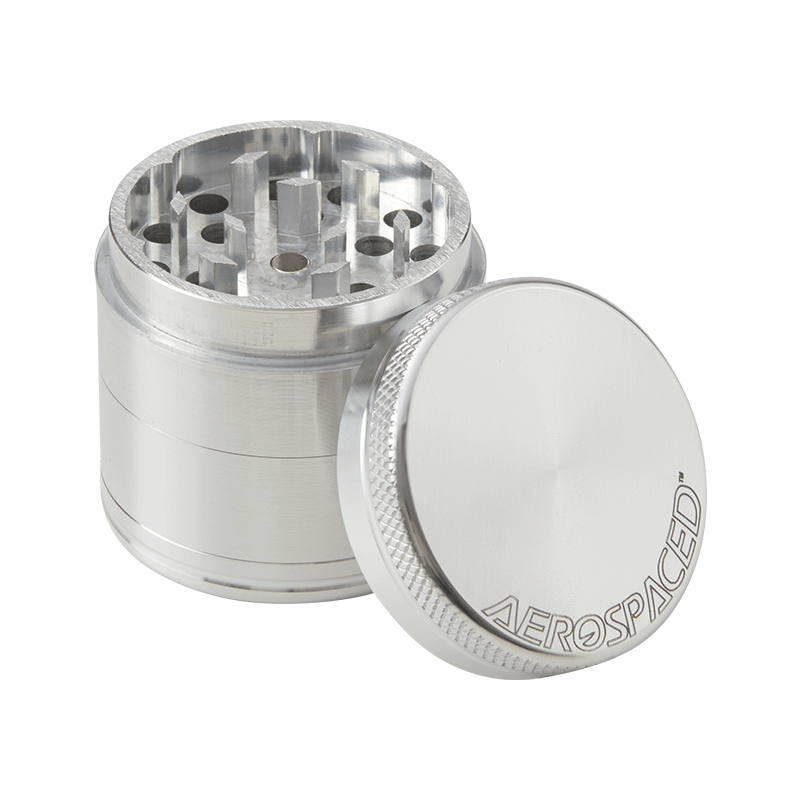 Aerospaced 4-Piece Grinder Grinders : Aluminum Aerospaced Silver 1.6