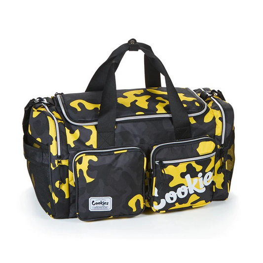 Cookies Heritage Duffle Bag Nylon Dual Pockets Luggage and Travel Products : Duffle Cookies Yellow Camo