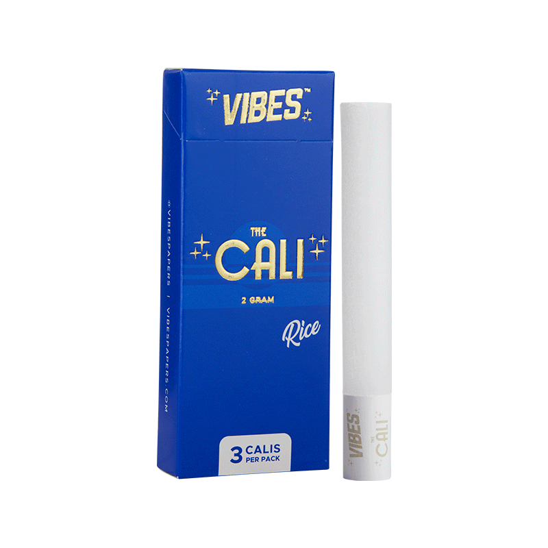 Vibes - The Cali 13mm Ultra Thin Single Pack 3 Calis/Single Papers, Cones, and Wraps : Cones Vibes Rolling Papers Rice (Blue) 3pk cali2g