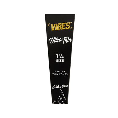 Vibes Cones Coffin 1 1/4 - Single Pack (6 Cones) Papers, Cones, and Wraps : Cones Vibes Rolling Papers Ultra Thin (Black) 6pk cone1.25