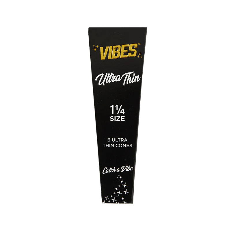 Vibes Cones Coffin 1 1/4 - Single Pack (6 Cones) Papers, Cones, and Wraps : Cones Vibes Rolling Papers Ultra Thin (Black) 6pk cone1.25